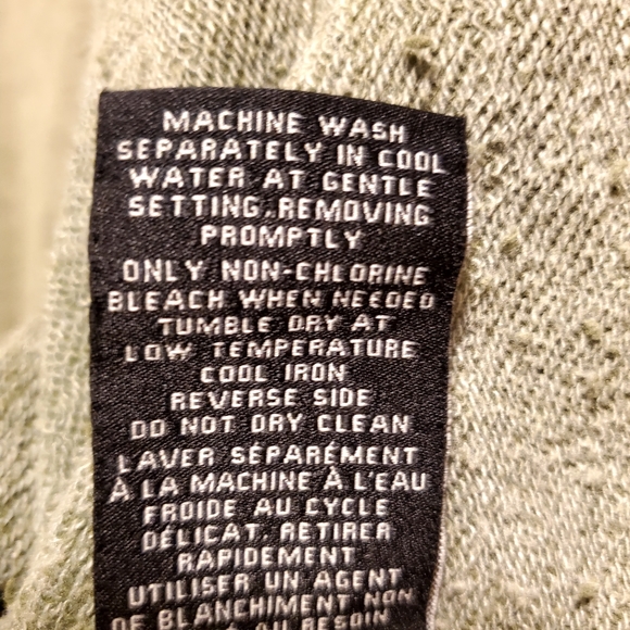 NWT 7 For All Mankind Ruffle Shoulder Crop Top Sweatshirt in Olive Green. M - Picture 2 of 8